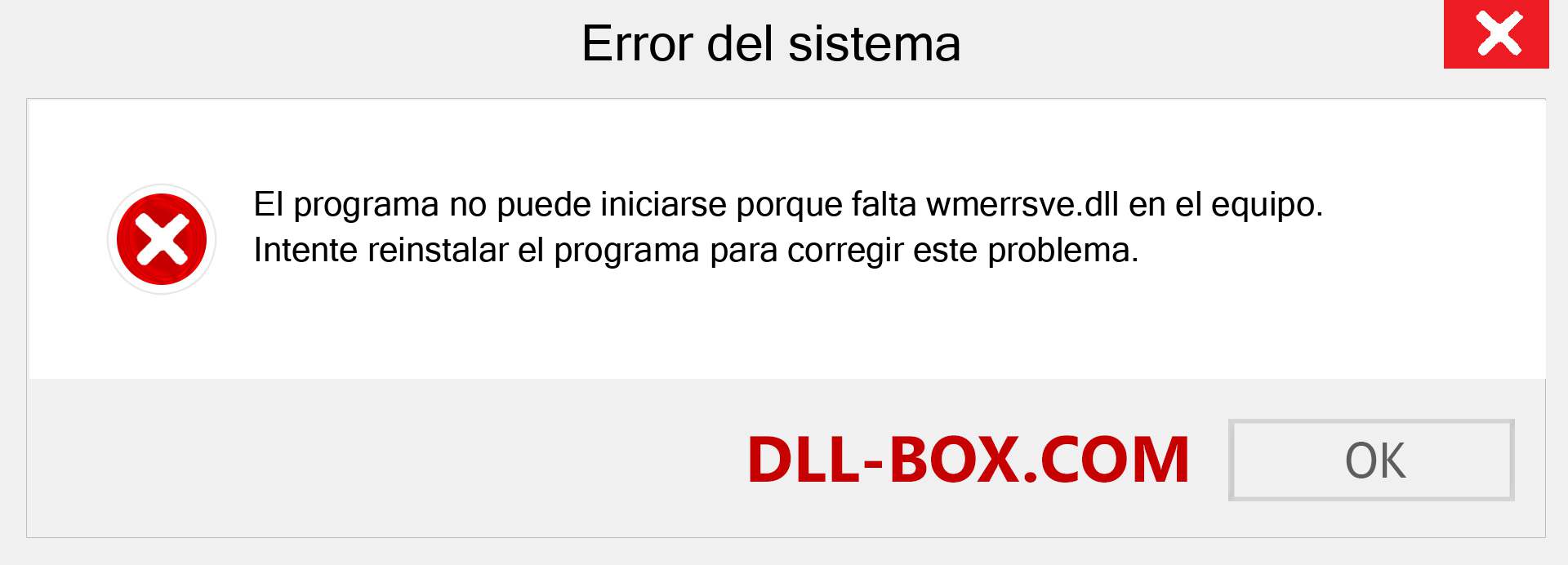 ¿Falta el archivo wmerrsve.dll ?. Descargar para Windows 7, 8, 10 - Corregir wmerrsve dll Missing Error en Windows, fotos, imágenes