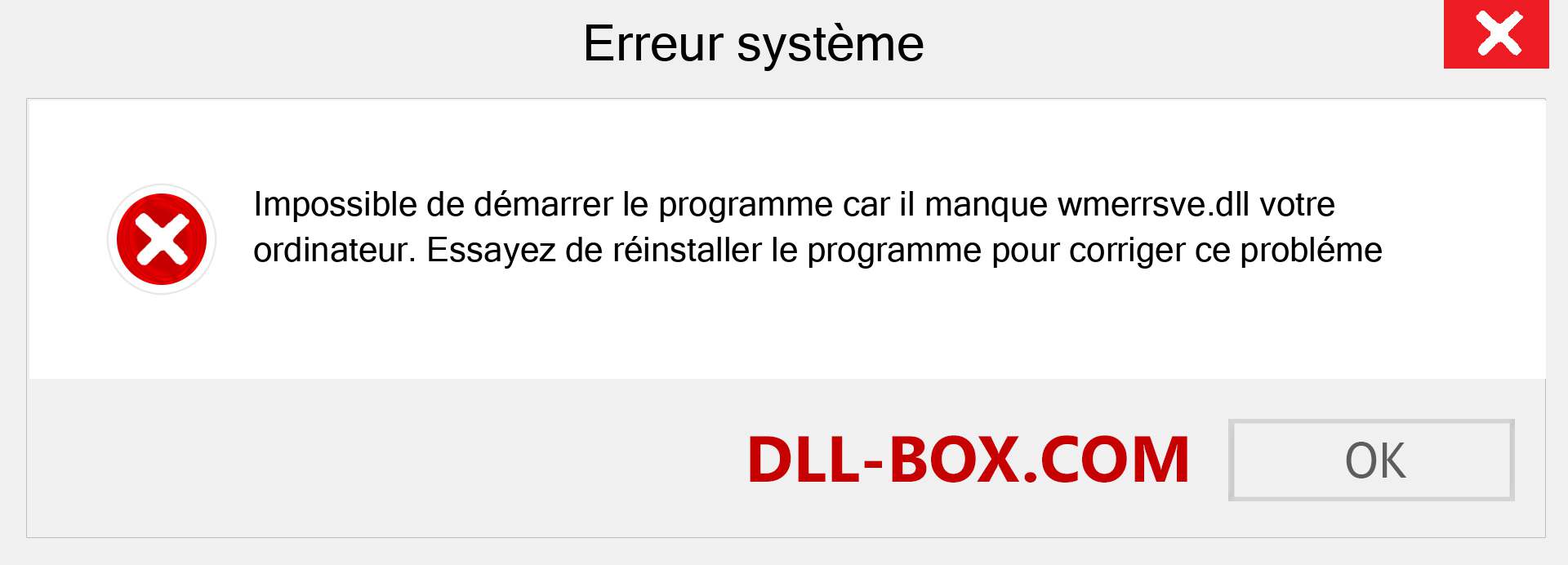 Le fichier wmerrsve.dll est manquant ?. Télécharger pour Windows 7, 8, 10 - Correction de l'erreur manquante wmerrsve dll sur Windows, photos, images